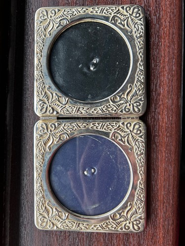 Vintage silver coloured hinged - vintage, silver-coloured