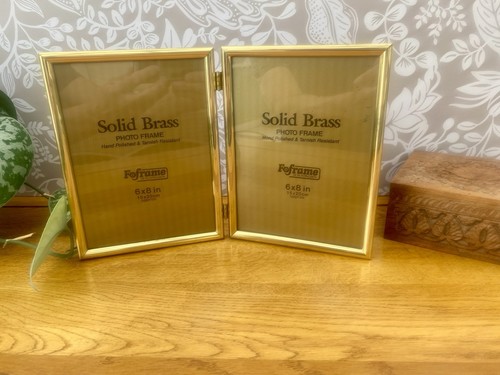 Double hinged solid - double, brass