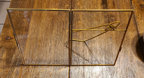 Vintage style brass glass - style, &