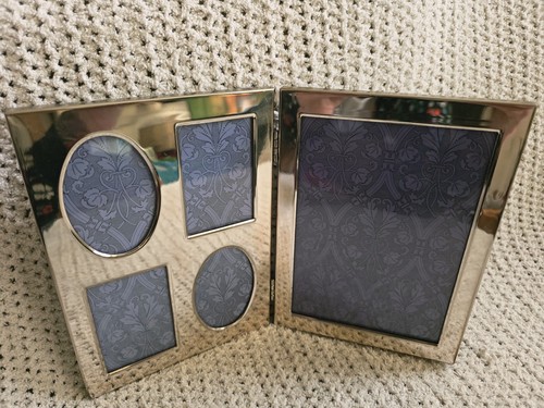 Hinged silver metal folded - silver,