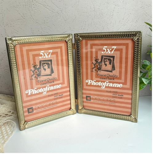 Vintage decorel gold metal 5x7 - vintage,