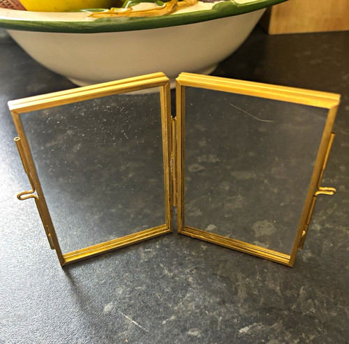 Gold metal folding hinged - gold,