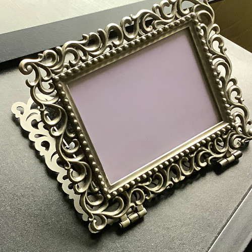 Ornate silver tone metal - ornate, silver-tone