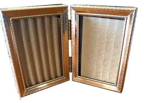 Vintage gold metal photo - gold,