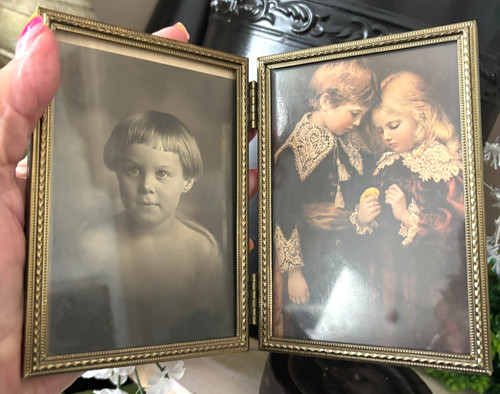 Vtg brass double - brass,