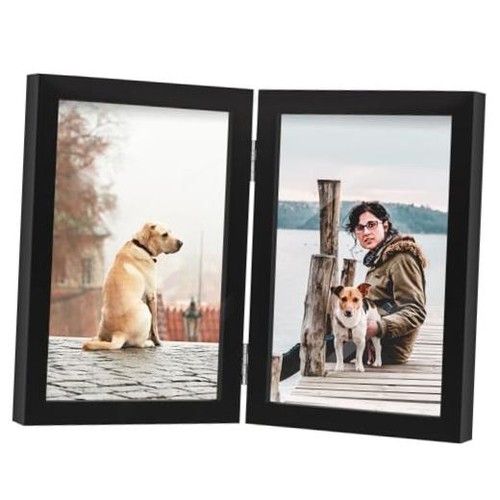 Double picture frame wooden - double,