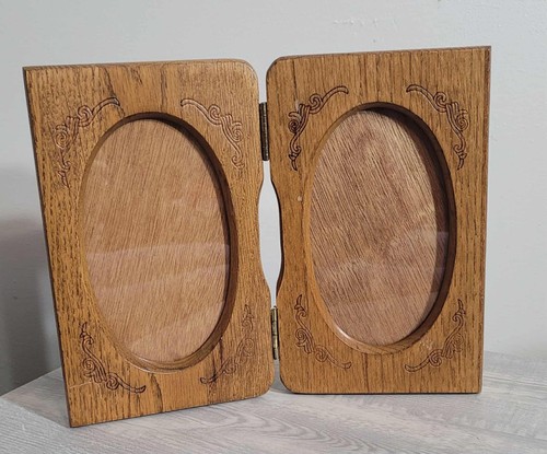 Vtg wood double - vtg, hinged