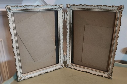 Vintage white gold metal - white,