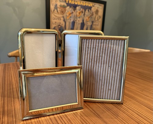 Vintage gold brass picture - vintage,