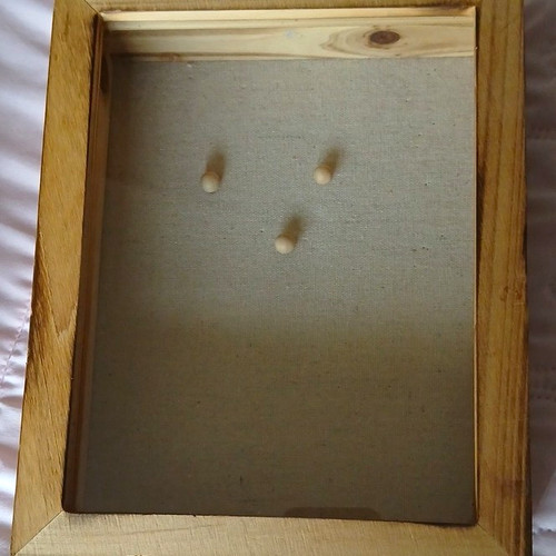 Wooden hinged double photo - wooden,