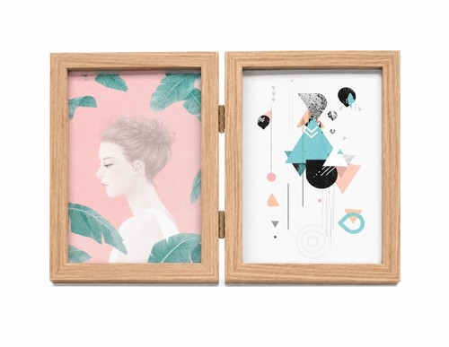 Modern double hinged wooden - hinged,