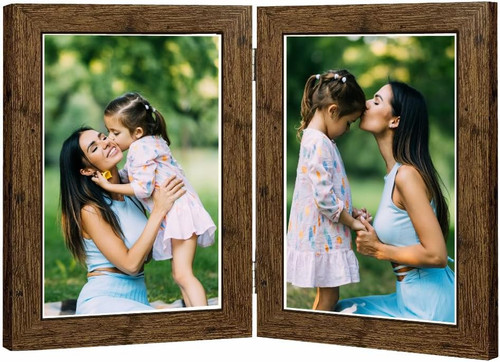 Double photo frame 4x6 - double, hinged