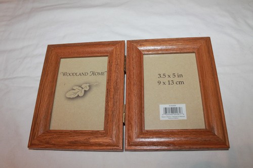 Vtg solid oak hinged double - solid,